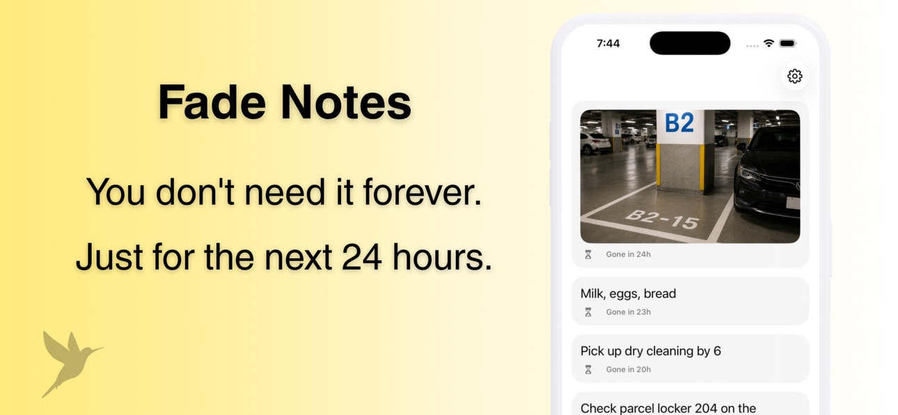 Screenshot 1 of Fade Notes: Vanish in 24 Hours