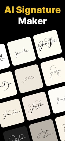 AI Signature Maker & Generator iPhone screenshot