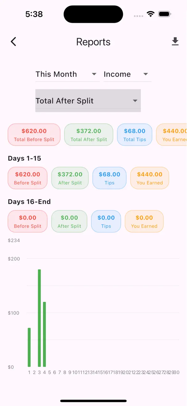 Screenshot #1 pour Nail Tech Income Tracker