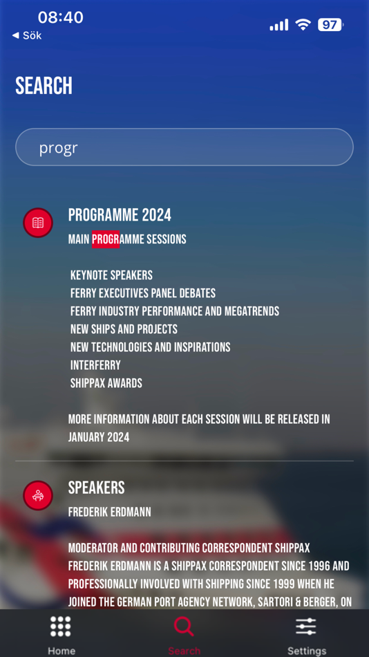 #4. Shippax Ferry Conference (iOS) Bởi: Shine Digital Sweden AB