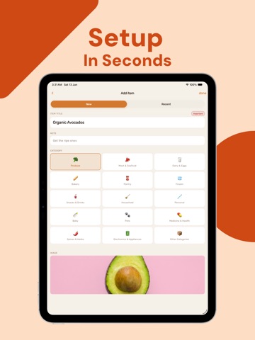 Cartie: Grocery Shopping List iPad screenshot