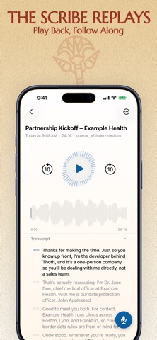 Thoth - Your Private AI Scribe iPhone screenshot