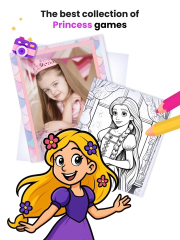 Rapunzel Coloring Book Games iPad screenshot