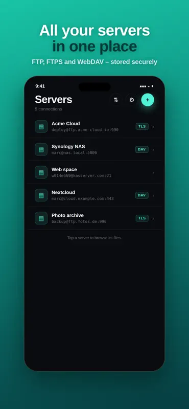 Flux – FTP, SFTP & WebDAV screenshot 1 of 6