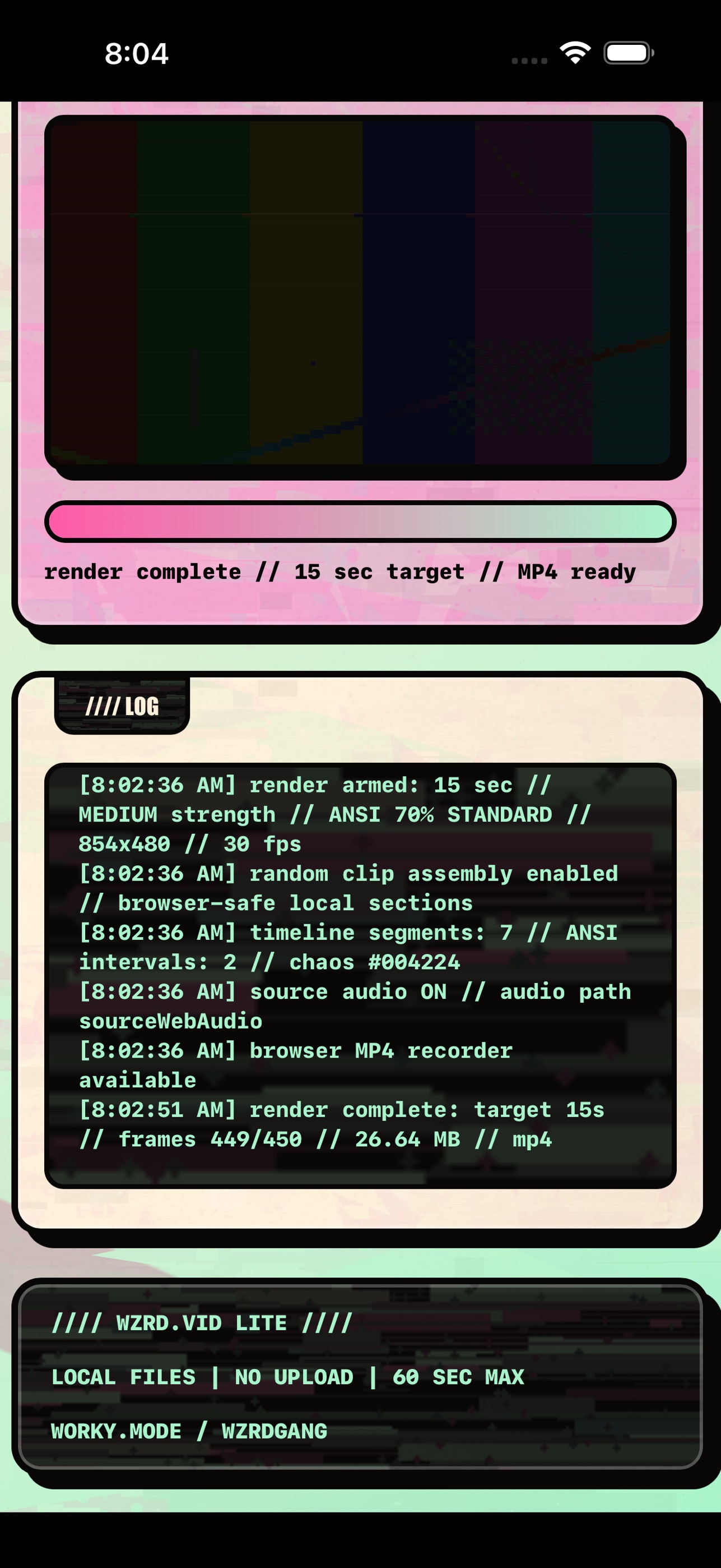 Screenshot 7 of WZRD.VID Lite