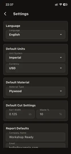 Capture d'écran de Wood Cut List Pro sur iPhone 5