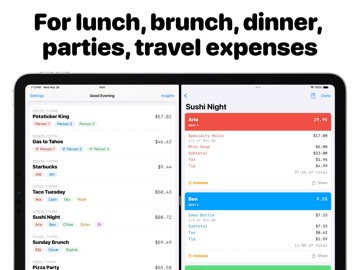 Checkparty Split the Bill Tool iPad screenshot