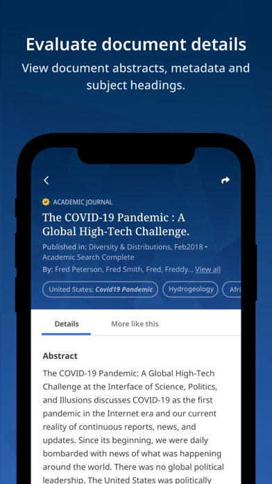 EBSCO Mobile Screenshot