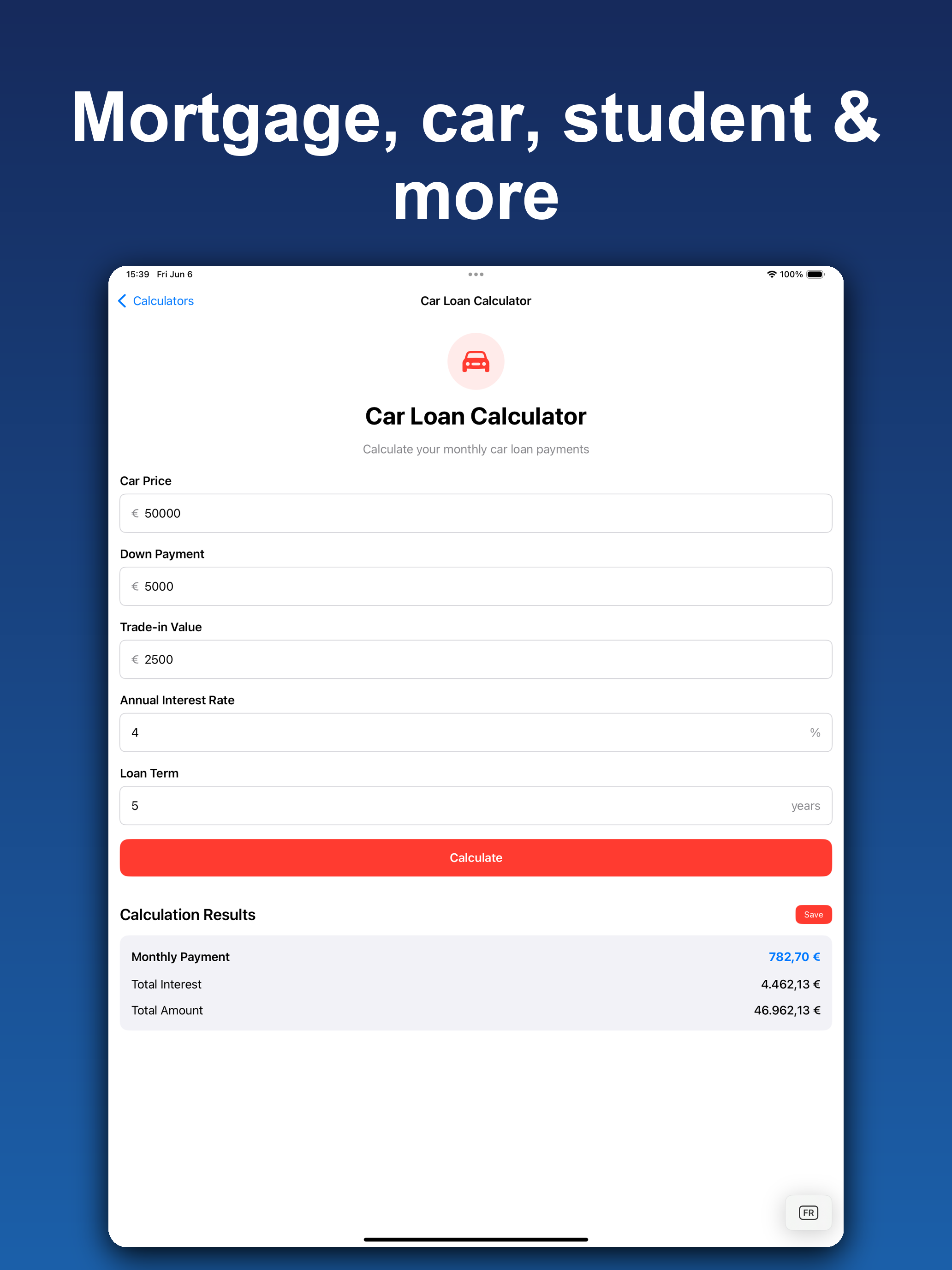 Loan & Rate Calculator
