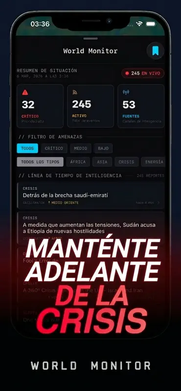 World Monitor Alertas ao Vivo screenshot 3 of 6