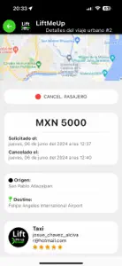 LiftMeUp Pasajero screenshot #4 for iPhone
