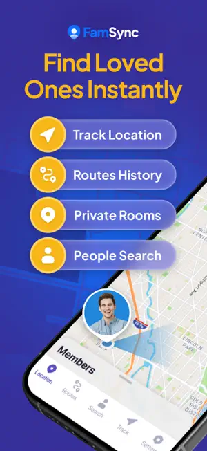 FamSync: Location Sharing App screenshot 1