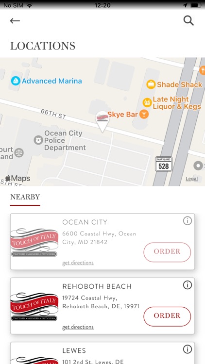 Touch of Italy DE & MD