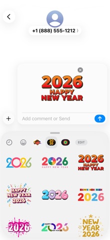 New Year Stickers!! iPhone screenshot