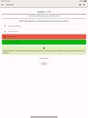 Home Inspector Practice Test iPad screenshot