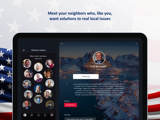 Patriots In Action iPad screenshot 1 - Education app