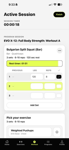 EVO Training Companion Screenshot 2 of 7