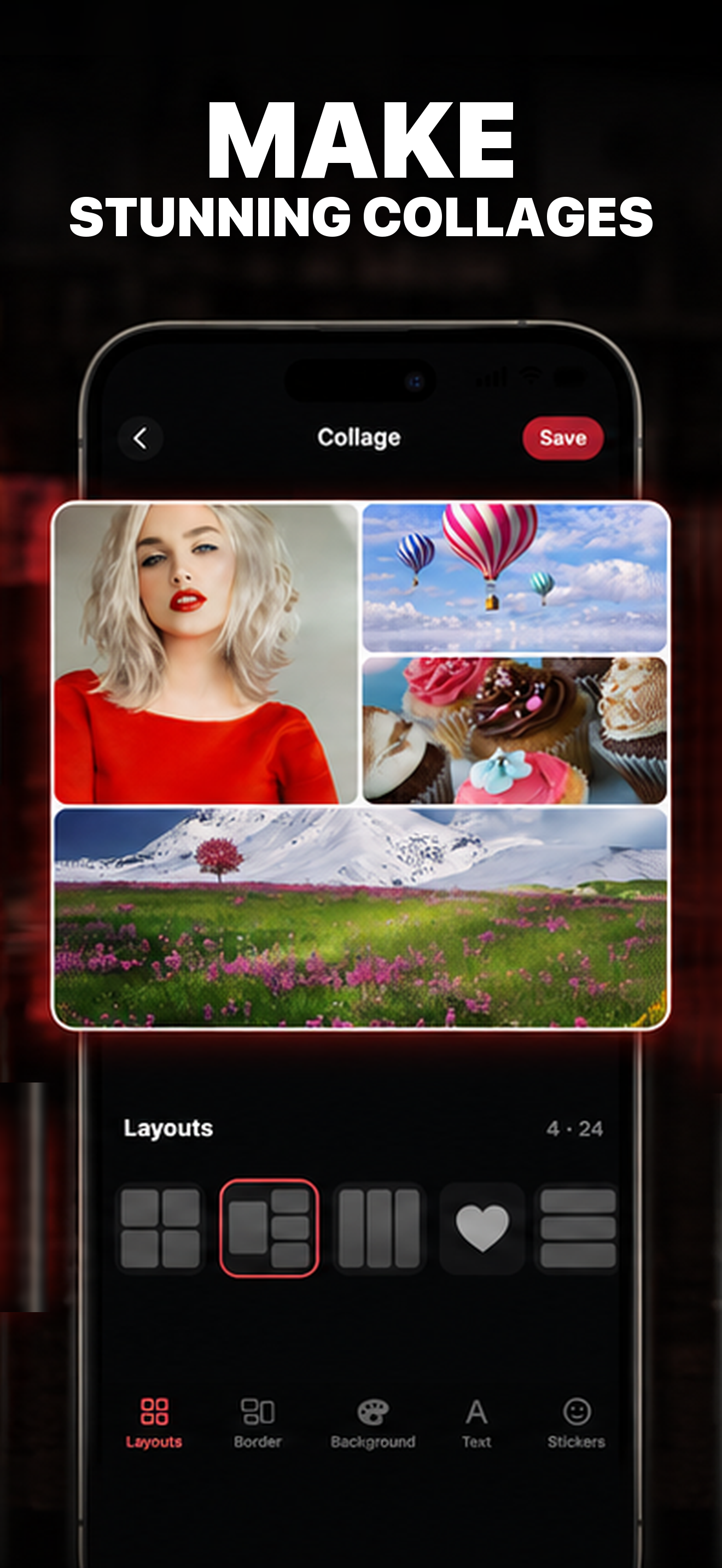 iPhotos • Photo Collage editor screenshot 2