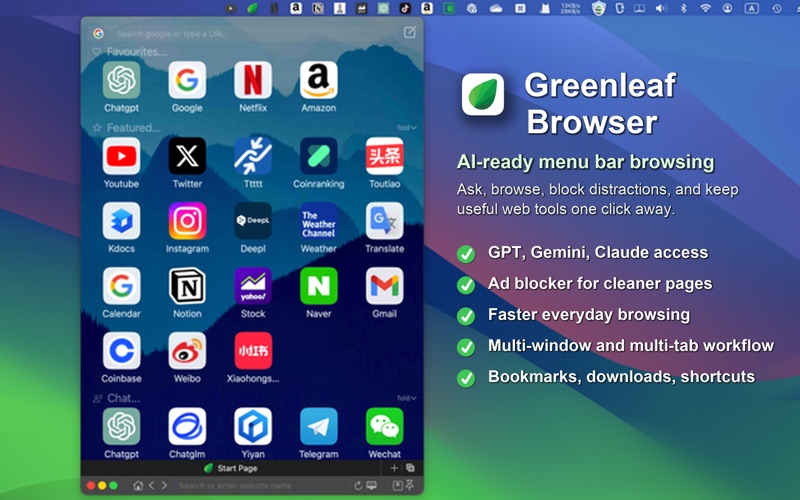 Greenleaf Browser iPhone screenshot