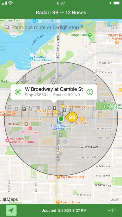 Radar: Metro Vancouver Buses