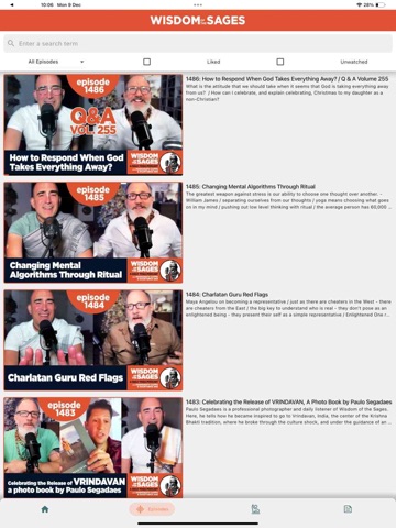 WOTS Podcast iPad screenshot