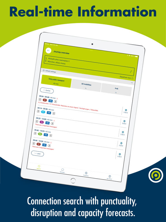 MVV-App iPad screenshot 2 - Travel app