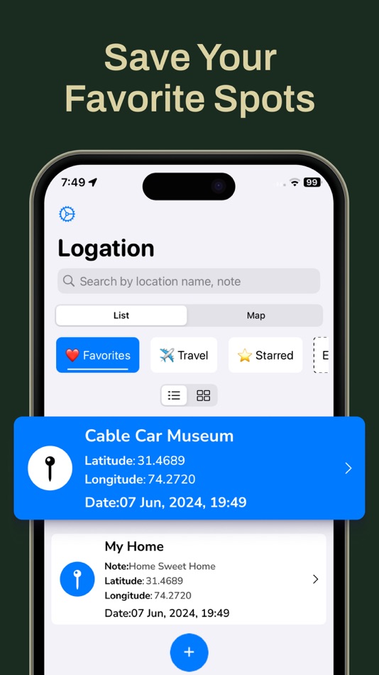 #1. Location & GPS Saver - Share (iOS) بواسطة: Yusuf Onder