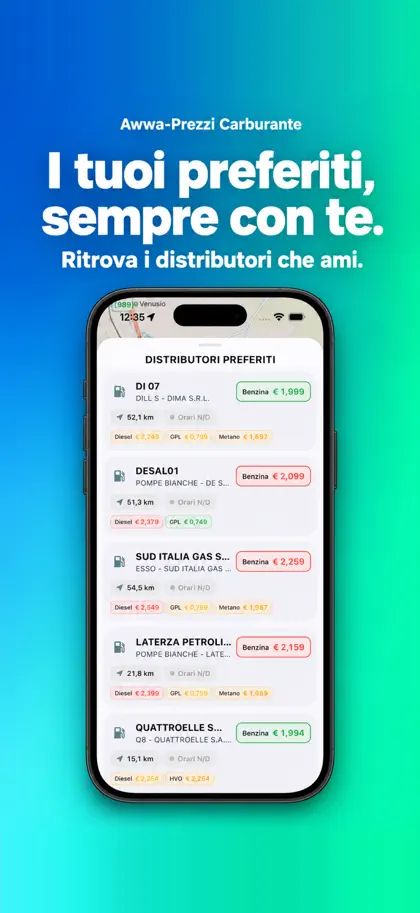Captura de tela 3 de 6 de Awwa - Prezzi carburante
