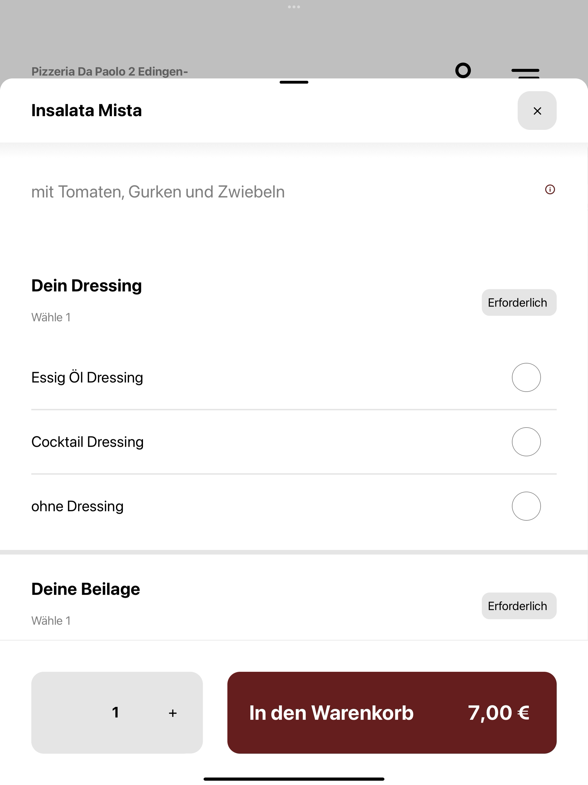 Pizzeria Da Paolo 2 Edingen