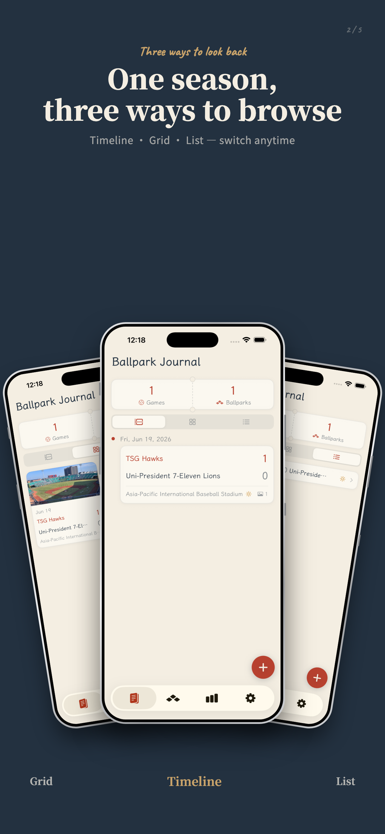 Ballpark Journal screenshot 2