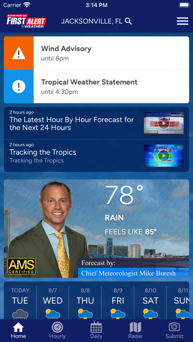 Action News Jax Weather Screenshot