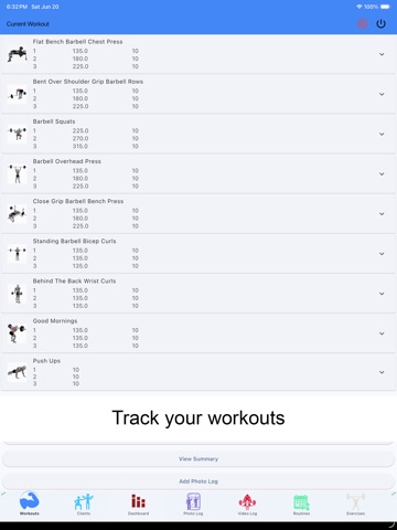 Gym Log Track - Workout Logger iPad screenshot