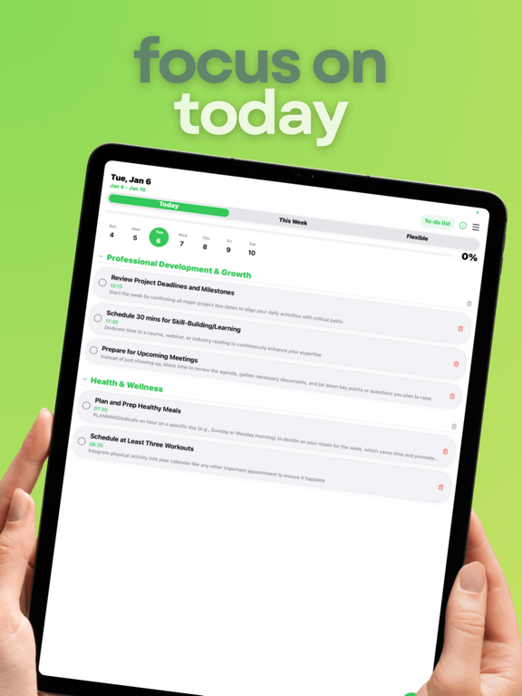 Weeklii app screenshot