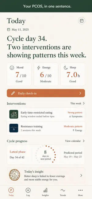 PCOS Coach: Symptom Tracker screenshot 1