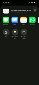 AMA Logbook screenshot