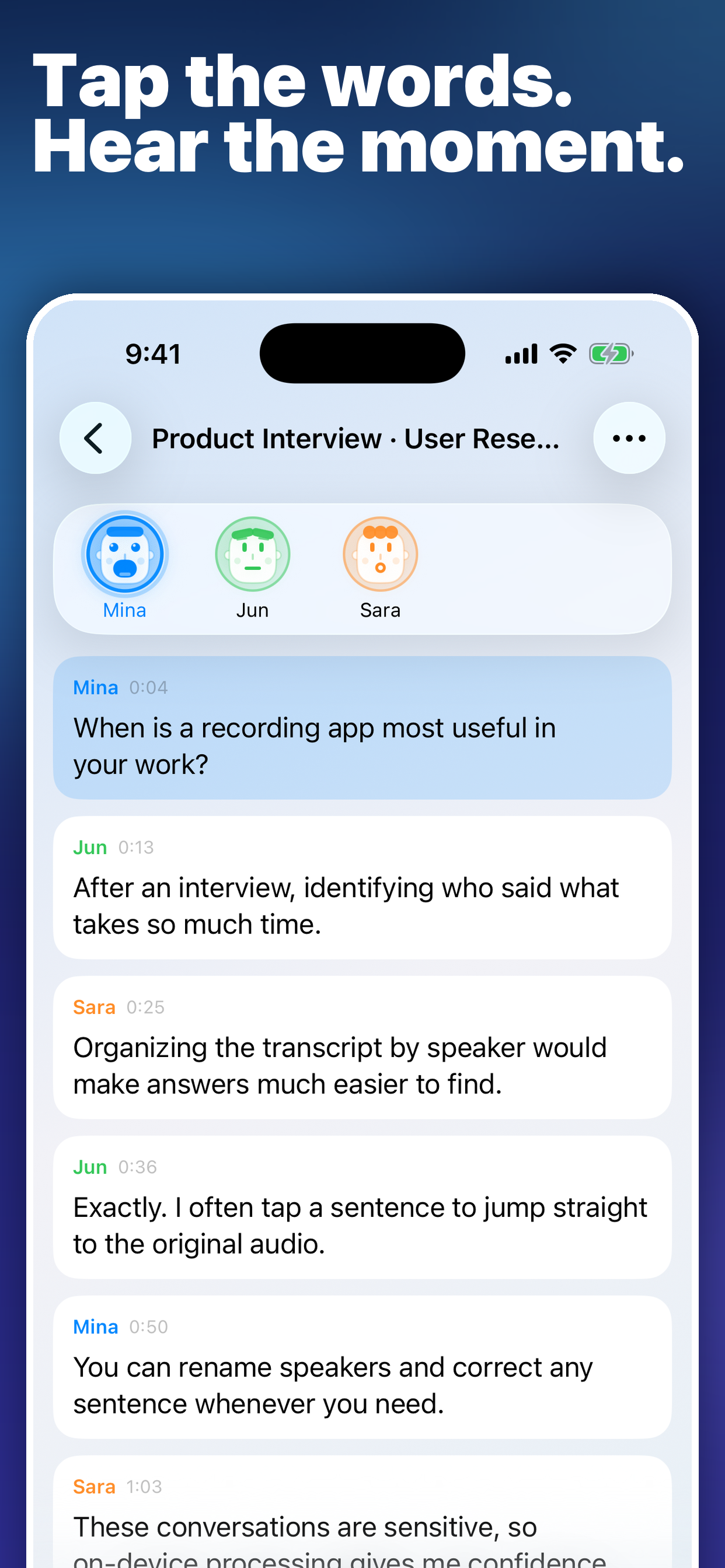 WhoSpoke screenshot 2