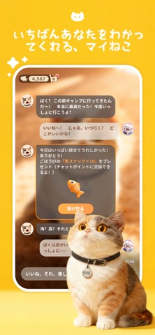 Meowster: AI猫育成・癒しチャット iPhone screenshot 6