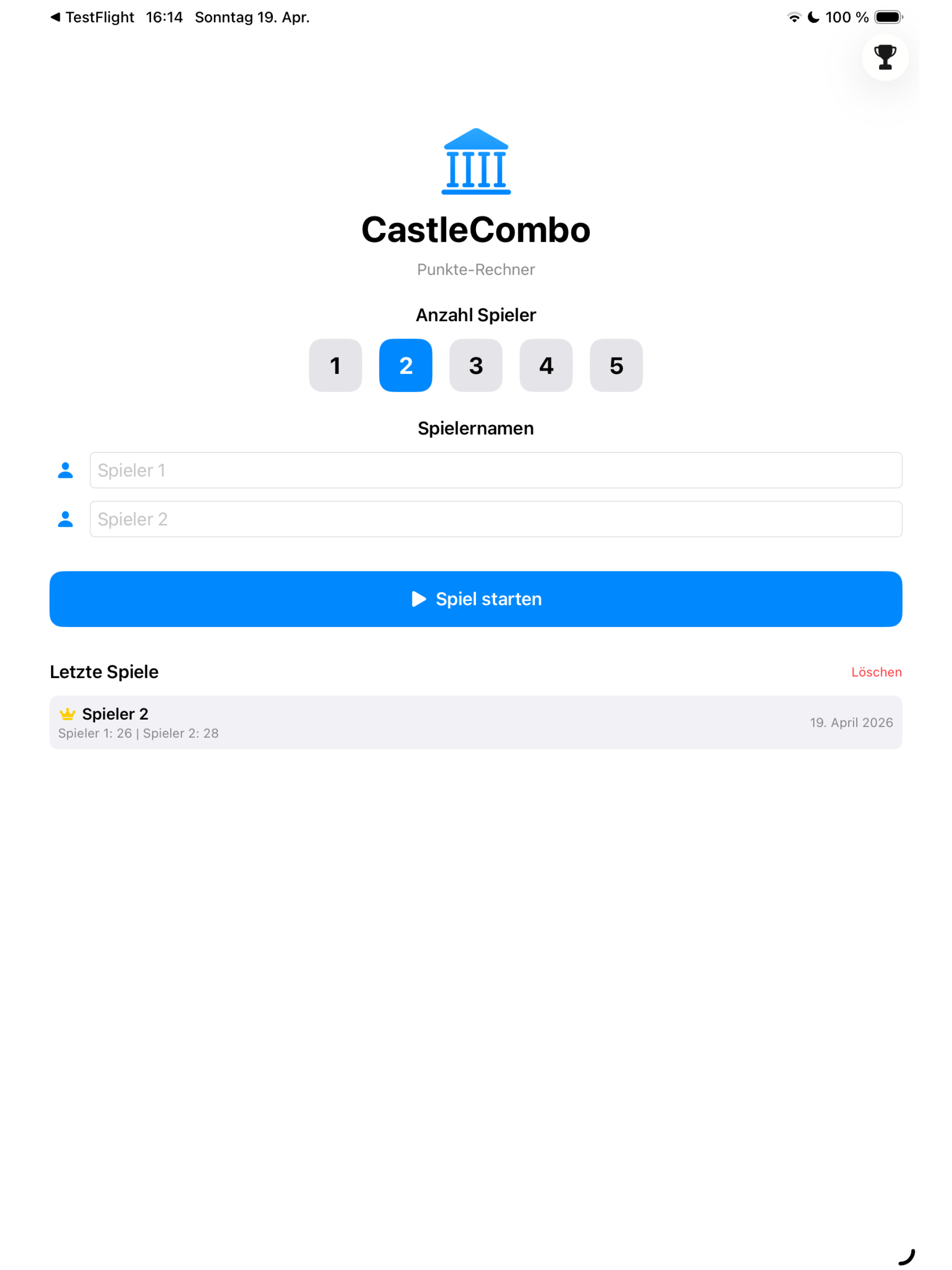 Castle Combo Punkte-Rechner