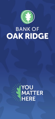 Bank of Oak Ridge Mobile app screenshot