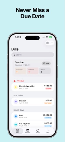 Bills Due Tracker Screenshot 1 of 7