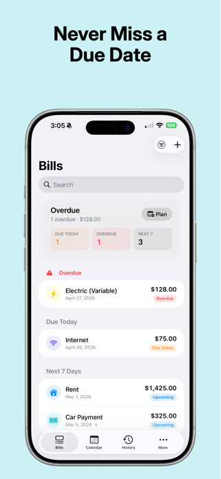 Bills Due Tracker Screenshot 1 of 7
