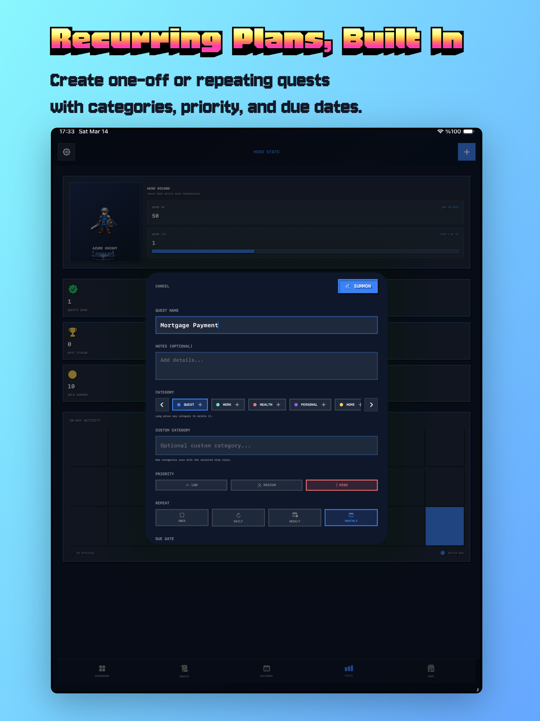 PixelPlan: Quest Planner