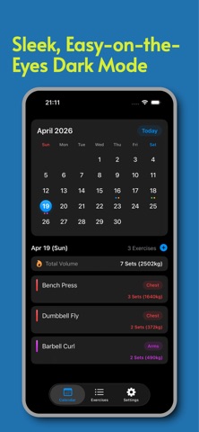 Workout Log - Calendar Memo Screenshot 6 of 6