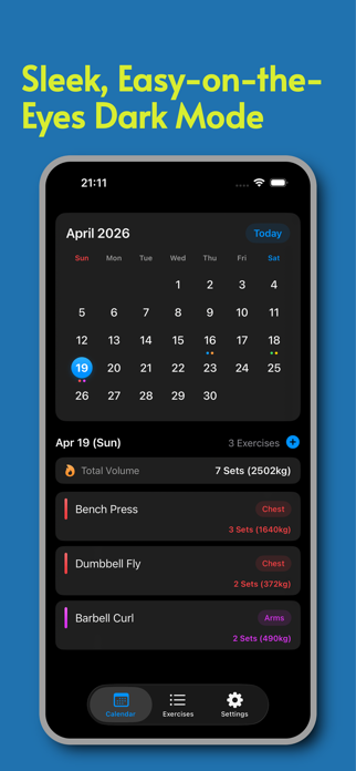 Workout Log - Calendar Memo Screenshot 6 of 6