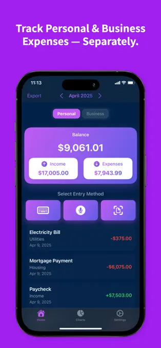 Cash Compass dashboard screenshot from the App Store