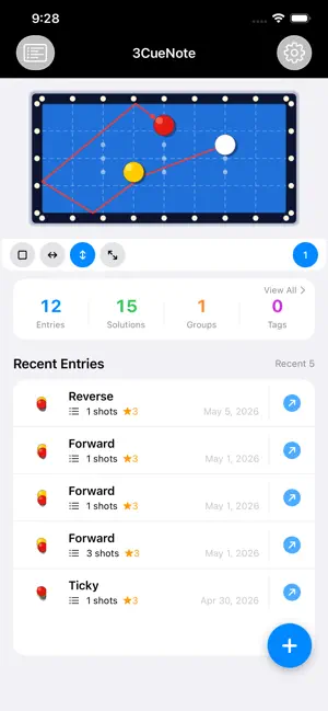 3CueNote - Carom Notes screenshot 1