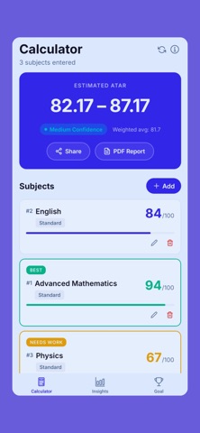 ATAR Score Calculator Screenshot 3 of 6