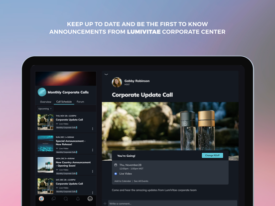 Lumi | by LumiVitae iPad screenshot 4 - Social Networking app