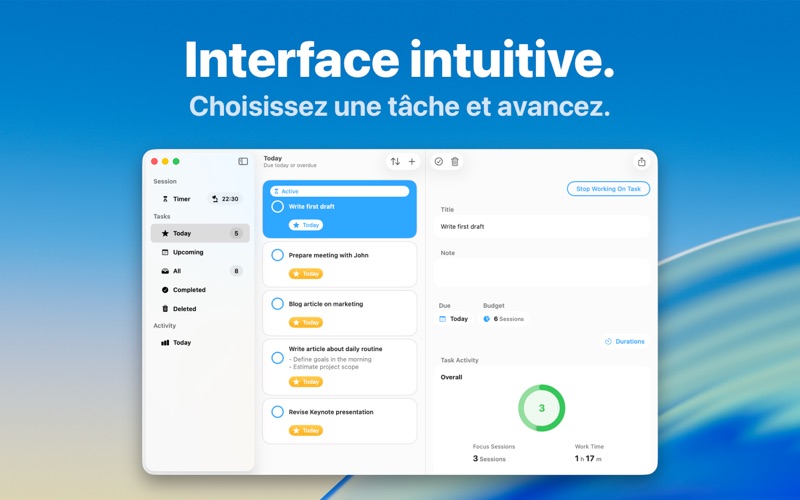 Screenshot #3 pour Focus - Concentration et To-Do