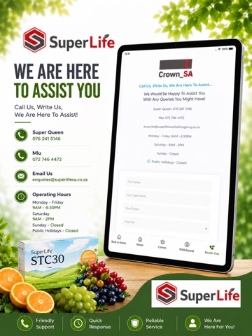 Superlife South Africa Agency iPad screenshot